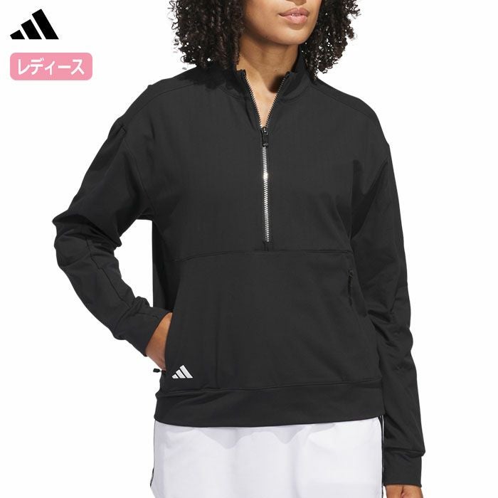 アディダスアディゼロファブリックミックスハーフジップ長袖ジャケットKWH96レディースゴルフウェアトップス2025春夏モデルadidas日本正規品