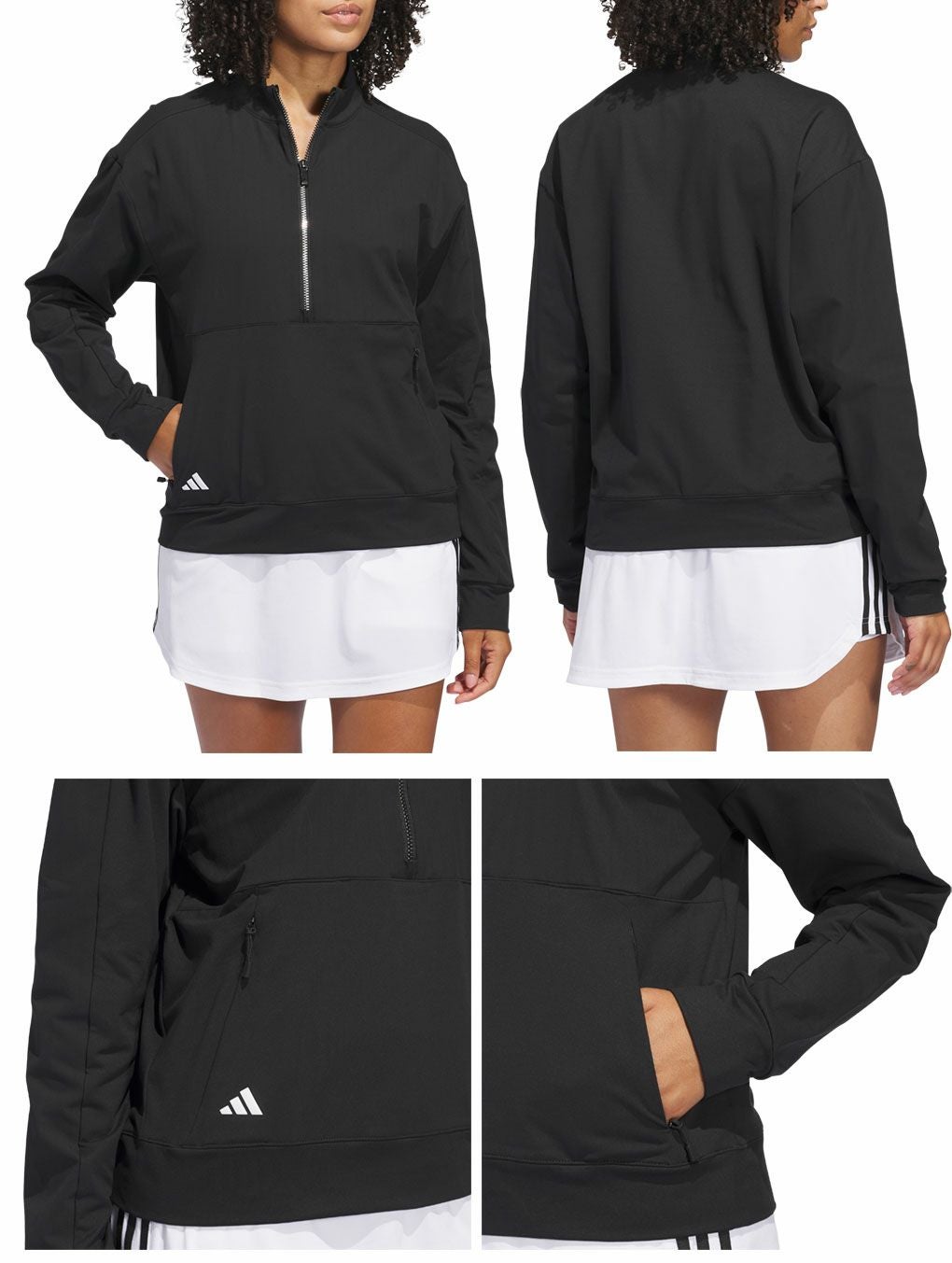 アディダスアディゼロファブリックミックスハーフジップ長袖ジャケットKWH96レディースゴルフウェアトップス2025春夏モデルadidas日本正規品