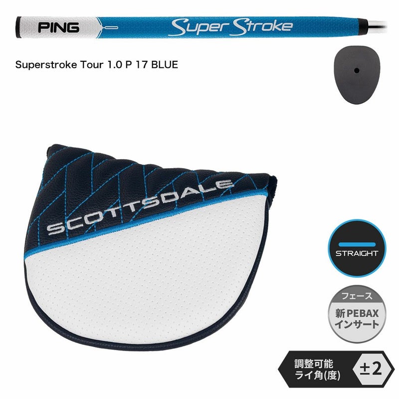 PINGピンSCOTTSDALEANSERCRAZ-ECB中尺パターメンズ右用SuperStroke/PP58スコッツデール日本正規品2025年モデル