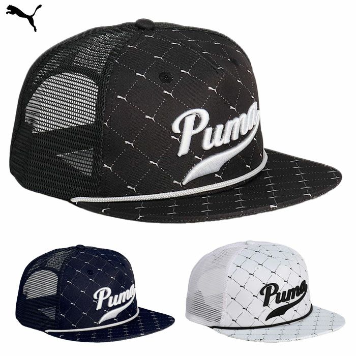 プーマゴルフキャットアーガイルトラッカーキャップ026692メンズゴルフキャップ帽子PUMA2024秋冬モデル日本正規品