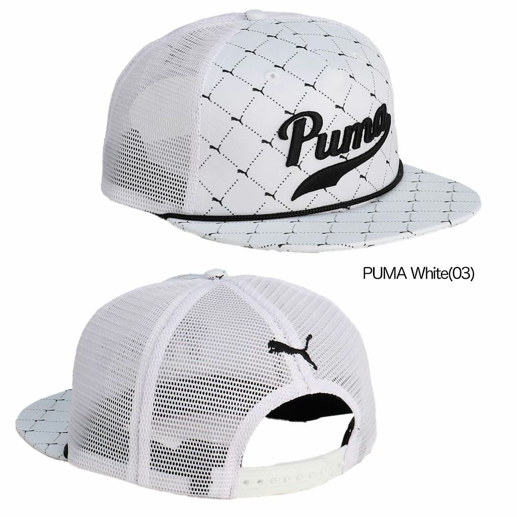 プーマゴルフキャットアーガイルトラッカーキャップ026692メンズゴルフキャップ帽子PUMA2024秋冬モデル日本正規品