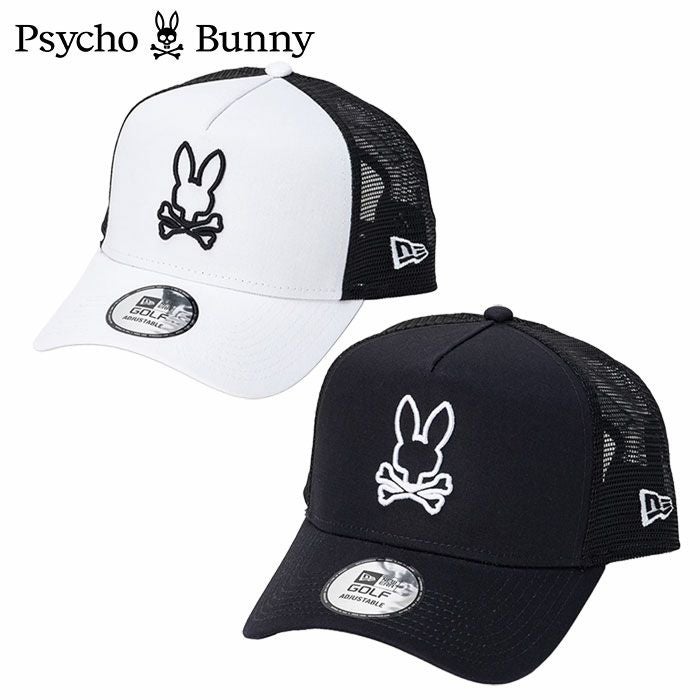 サイコバニーPsychoBunnyメッシュキャップNEWERAコラボPBMG503Fゴルフ2025春夏モデル日本正規品