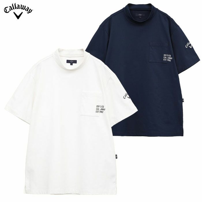 キャロウェイ-3℃裏クール天竺モックネックシャツC25134108メンズゴルフウェア2025春夏モデルCallaway日本正規品