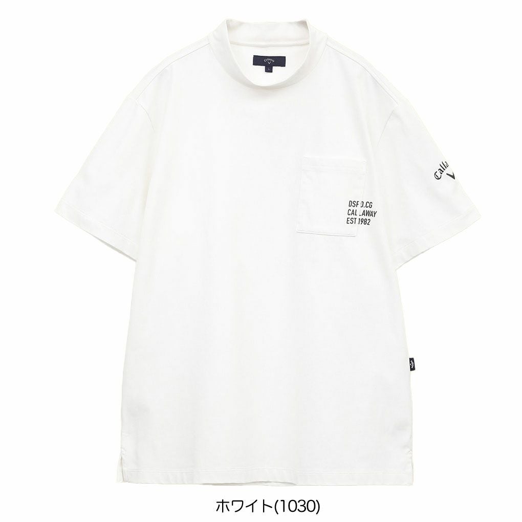 キャロウェイ-3℃裏クール天竺モックネックシャツC25134108メンズゴルフウェア2025春夏モデルCallaway日本正規品