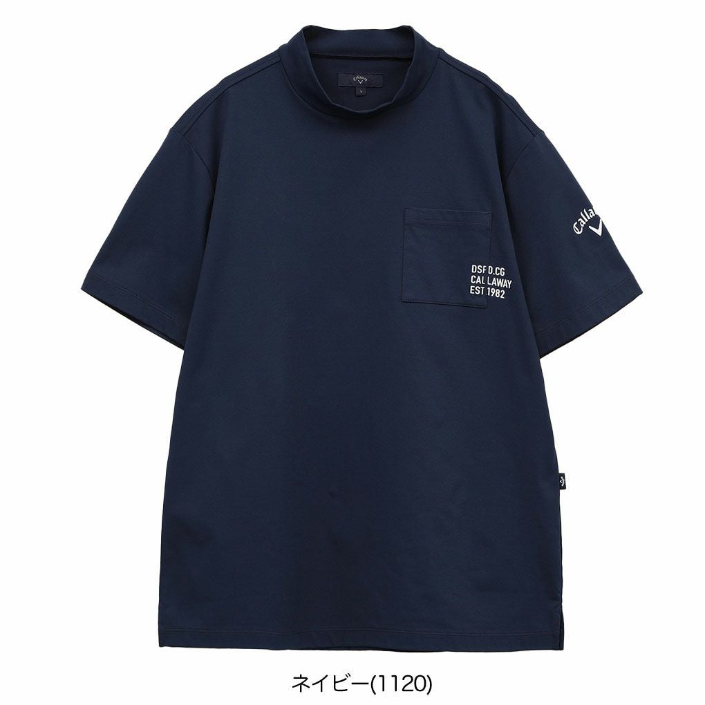 キャロウェイ-3℃裏クール天竺モックネックシャツC25134108メンズゴルフウェア2025春夏モデルCallaway日本正規品