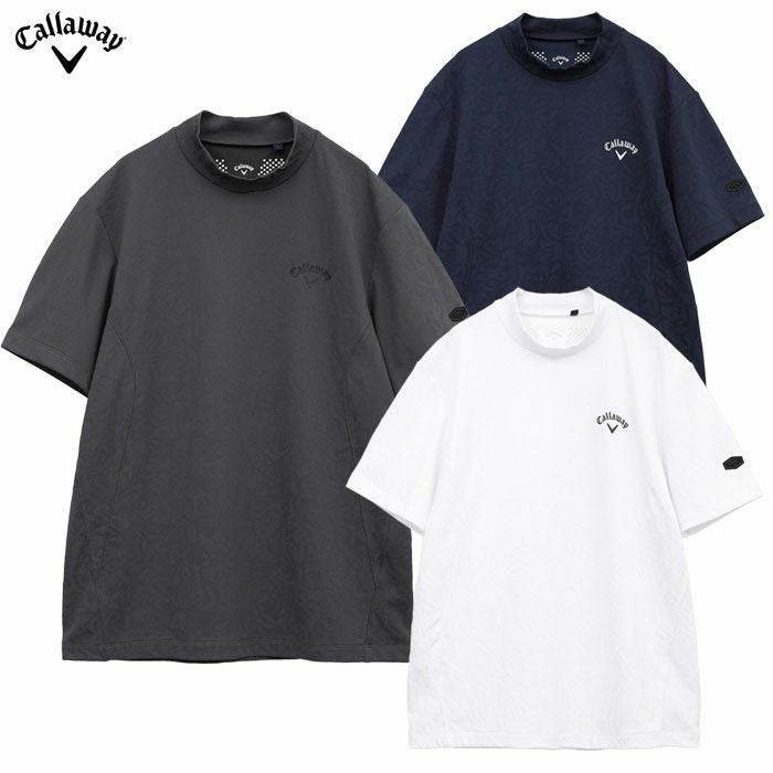 キャロウェイ幾何学ロゴジャカードモックネックシャツC25134106メンズゴルフウェア2025春夏モデルCallaway日本正規品