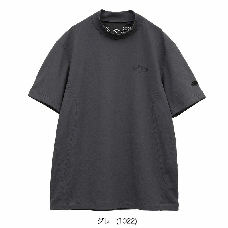 キャロウェイ幾何学ロゴジャカードモックネックシャツC25134106メンズゴルフウェア2025春夏モデルCallaway日本正規品