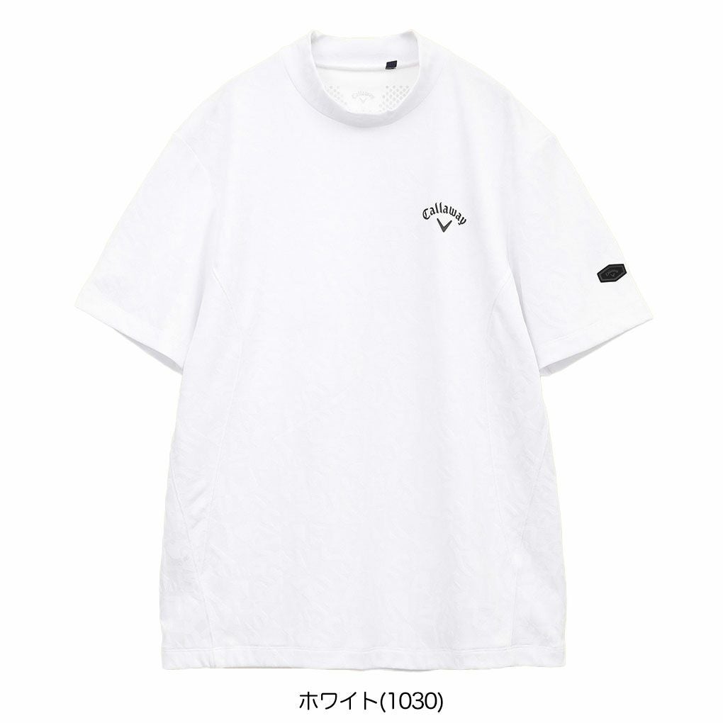 キャロウェイ幾何学ロゴジャカードモックネックシャツC25134106メンズゴルフウェア2025春夏モデルCallaway日本正規品