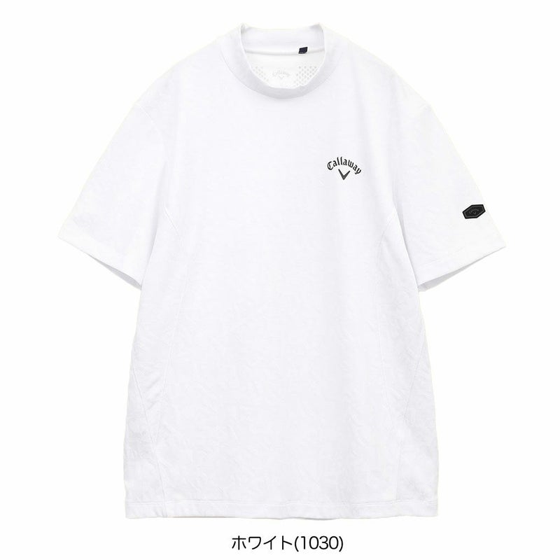 キャロウェイ幾何学ロゴジャカードモックネックシャツC25134106メンズゴルフウェア2025春夏モデルCallaway日本正規品