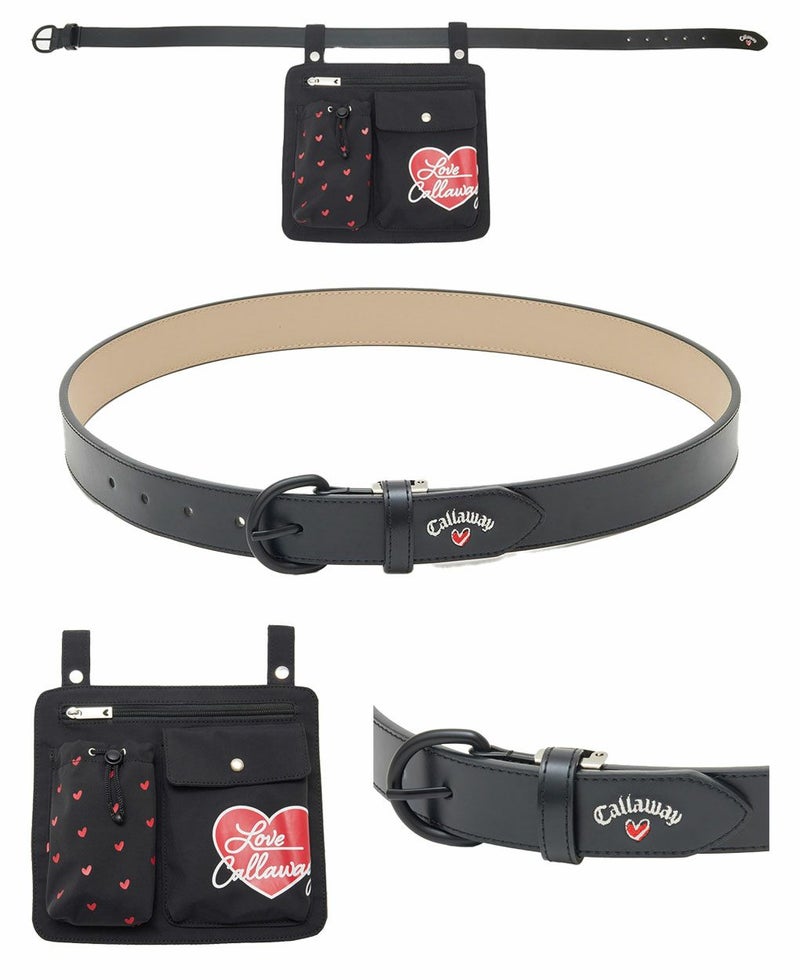 キャロウェイウエストポーチ付きベルトC25192207レディースゴルフウェアゴルフ2025春夏モデル日本正規品