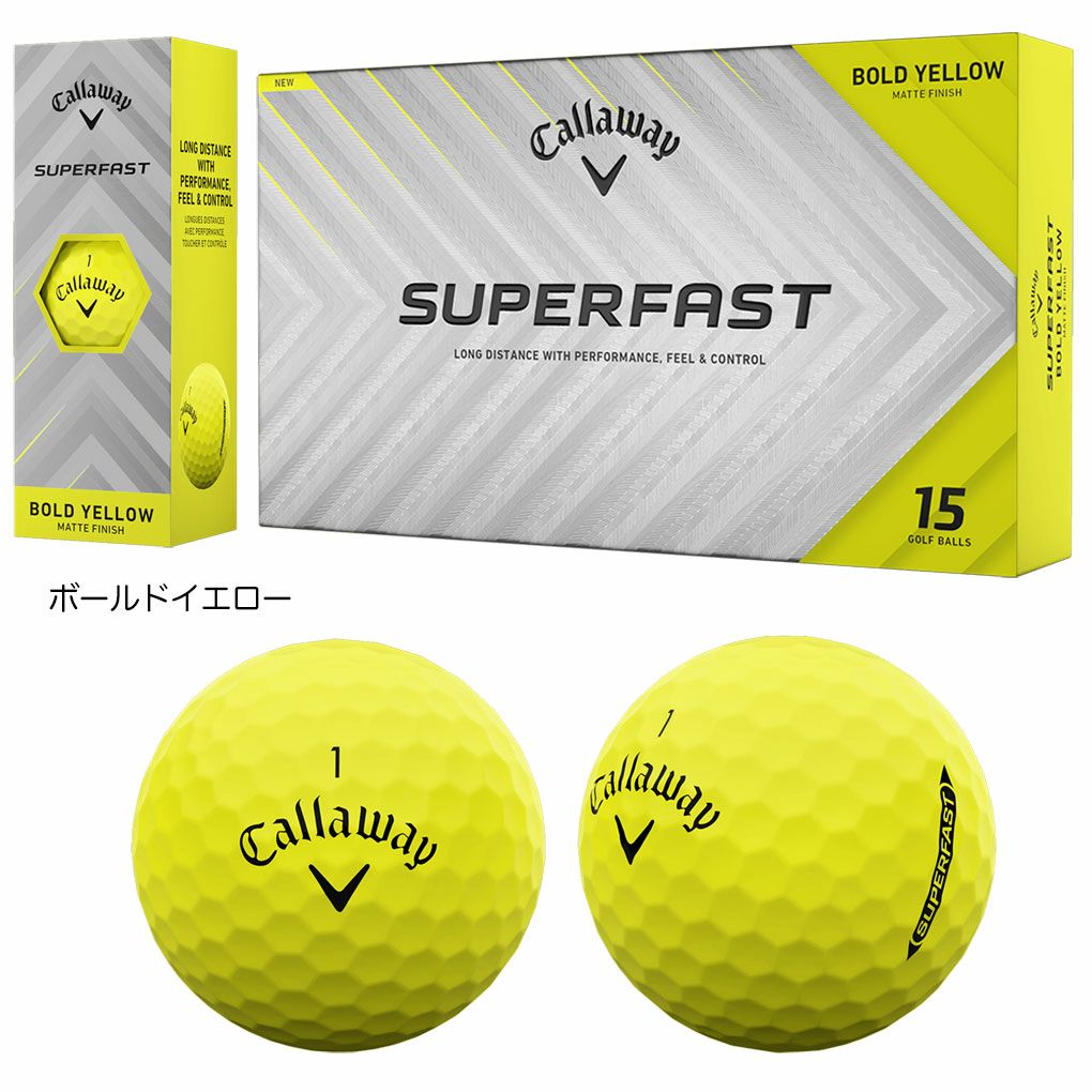 キャロウェイ2025SUPERFASTゴルフボール15球入2ピース2025年モデルゴルフゴルフボール