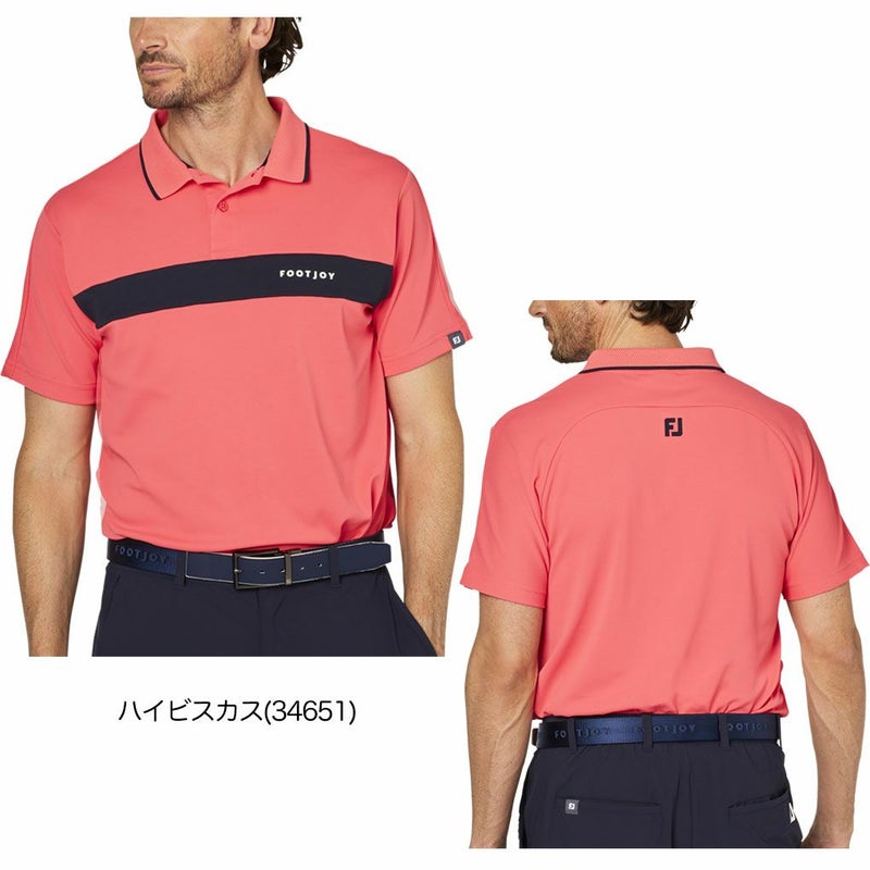 フットジョイチェストライン半袖ポロFJ-F25-S02メンズゴルフウェアFOOTJOY2025春夏モデル日本正規品