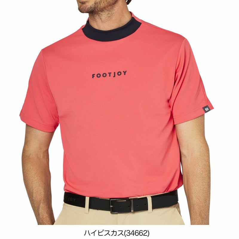 フットジョイバイカラー半袖モックネックシャツFJ-F25-S03メンズゴルフウェアFOOTJOY2025春夏モデル日本正規品