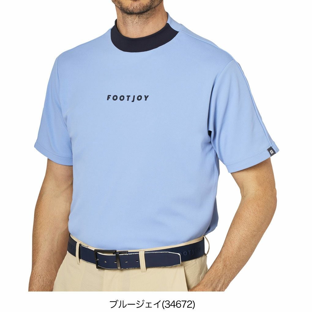 フットジョイバイカラー半袖モックネックシャツFJ-F25-S03メンズゴルフウェアFOOTJOY2025春夏モデル日本正規品