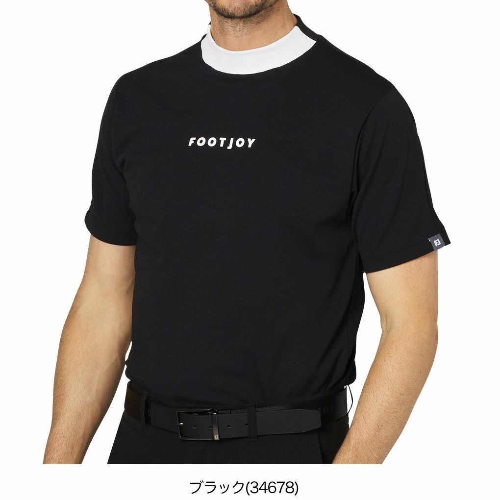 フットジョイバイカラー半袖モックネックシャツFJ-F25-S03メンズゴルフウェアFOOTJOY2025春夏モデル日本正規品