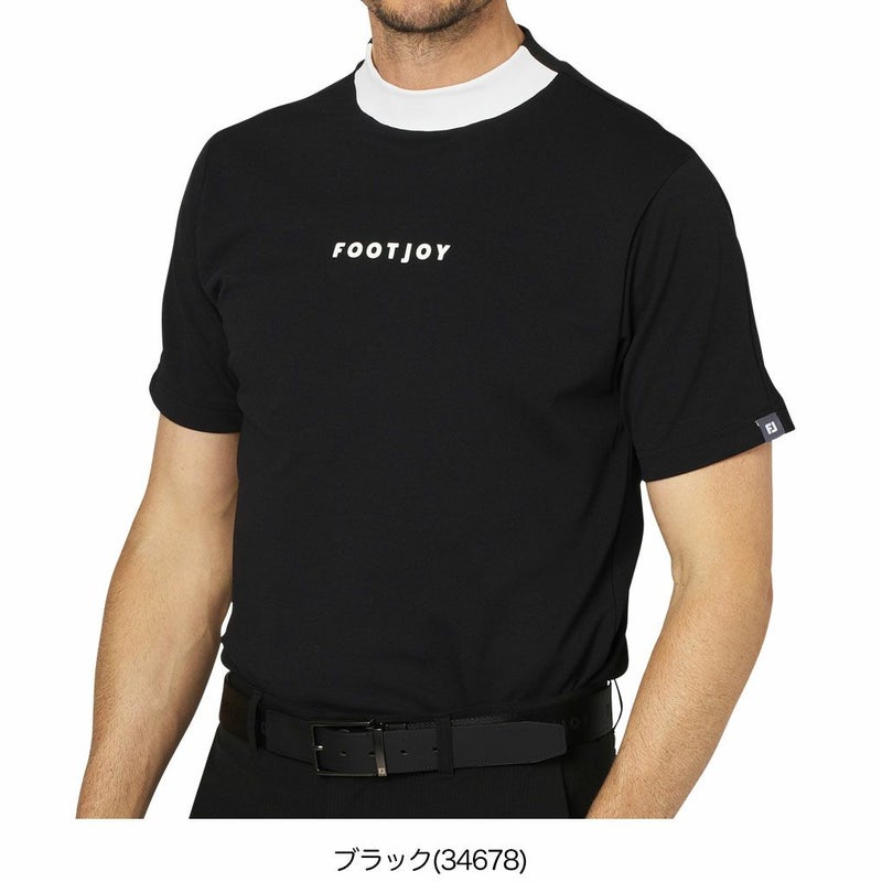 フットジョイバイカラー半袖モックネックシャツFJ-F25-S03メンズゴルフウェアFOOTJOY2025春夏モデル日本正規品