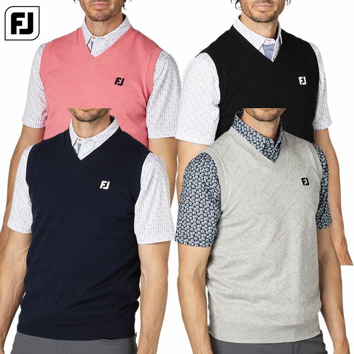 フットジョイアーガイル柄VネックセーターベストFJ-S25-M11メンズゴルフウェアFOOTJOY2025春夏モデル日本正規品