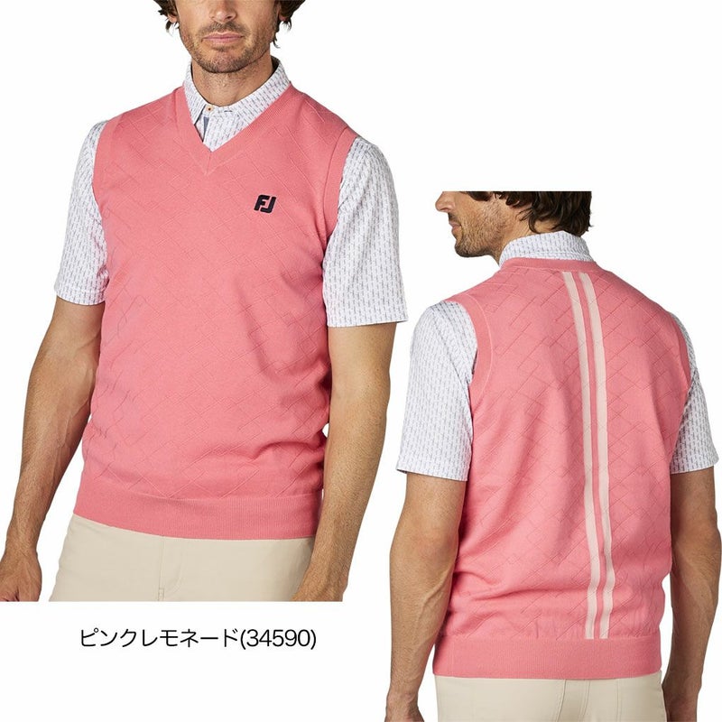 フットジョイアーガイル柄VネックセーターベストFJ-S25-M11メンズゴルフウェアFOOTJOY2025春夏モデル日本正規品