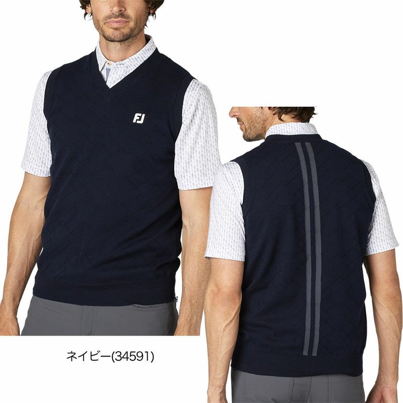 フットジョイアーガイル柄VネックセーターベストFJ-S25-M11メンズゴルフウェアFOOTJOY2025春夏モデル日本正規品