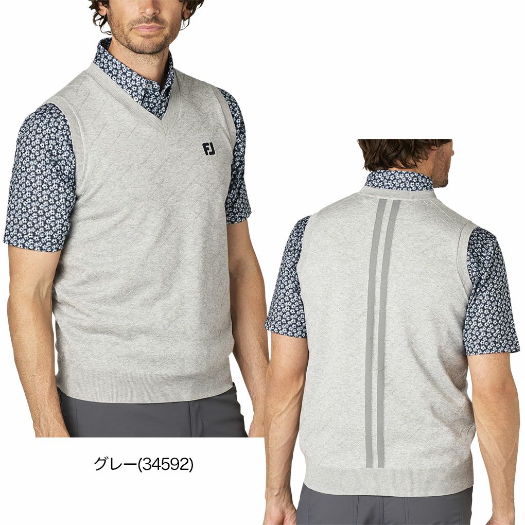 フットジョイアーガイル柄VネックセーターベストFJ-S25-M11メンズゴルフウェアFOOTJOY2025春夏モデル日本正規品