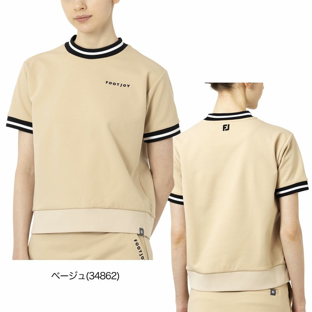 フットジョイラインリブ半袖クルーネックスウェットFJW-S25-M03レディースゴルフウェアFOOTJOY2025春夏モデル日本正規品