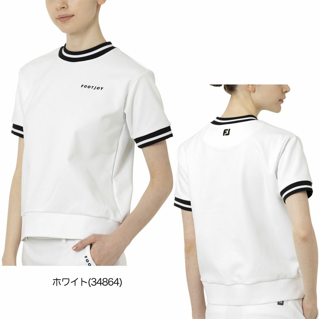 フットジョイラインリブ半袖クルーネックスウェットFJW-S25-M03レディースゴルフウェアFOOTJOY2025春夏モデル日本正規品