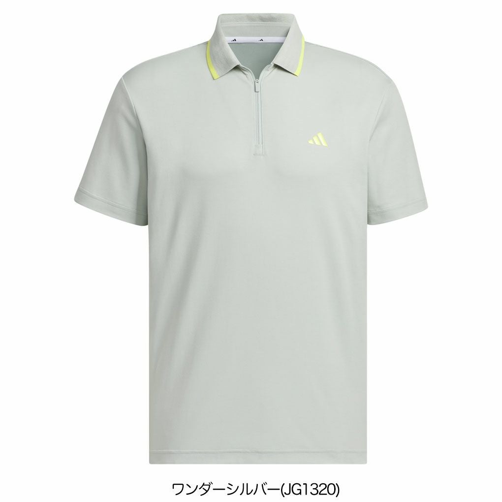 アディダス アディゼロ ツイストニット 半袖ジップポロ KUK69 メンズ