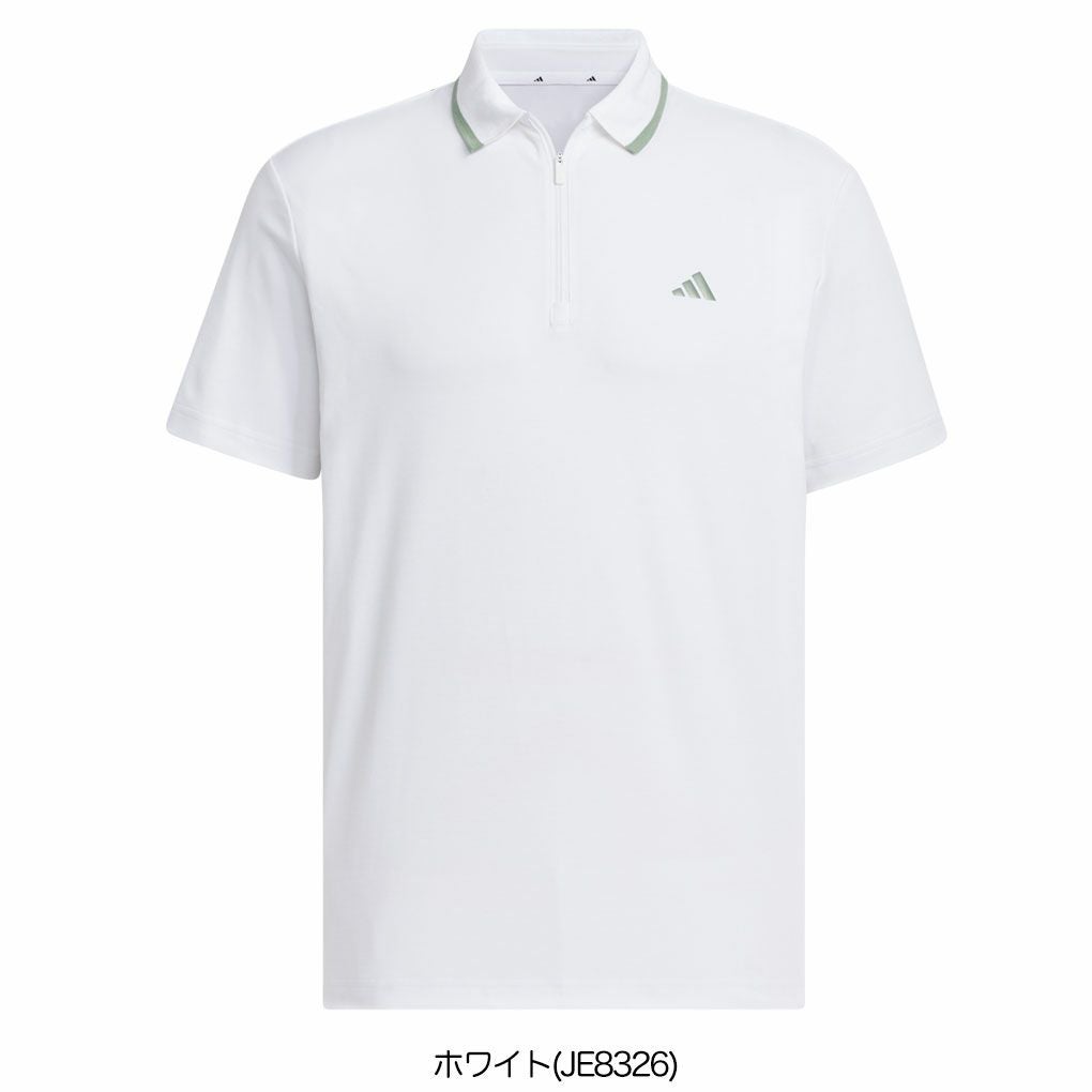 アディダスアディゼロツイストニット半袖ジップポロKUK69メンズゴルフウェアゴルフ2025春夏モデルadidas日本正規品