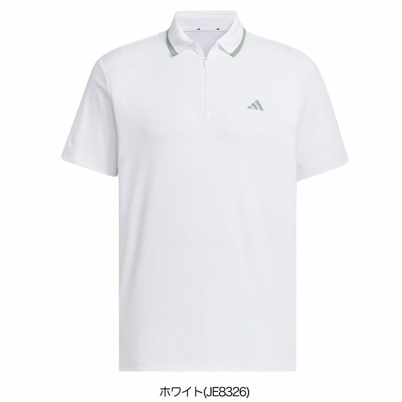 アディダスアディゼロツイストニット半袖ジップポロKUK69メンズゴルフウェアゴルフ2025春夏モデルadidas日本正規品