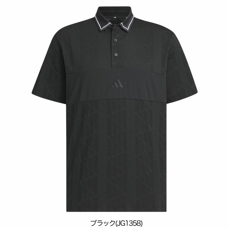 アディダスビヨンドザコースジャガードBOSロゴ半袖シャツKUK57メンズゴルフウェアゴルフ2025春夏モデルadidas日本正規品