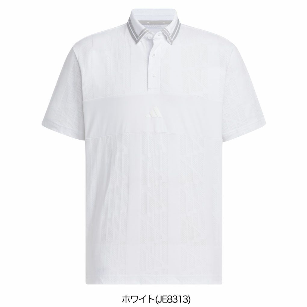 アディダスビヨンドザコースジャガードBOSロゴ半袖シャツKUK57メンズゴルフウェアゴルフ2025春夏モデルadidas日本正規品