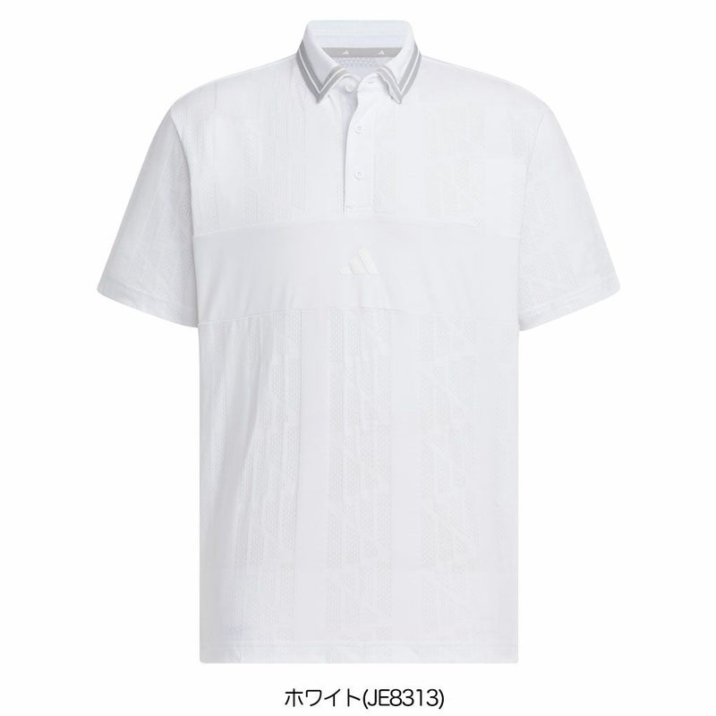 アディダスビヨンドザコースジャガードBOSロゴ半袖シャツKUK57メンズゴルフウェアゴルフ2025春夏モデルadidas日本正規品