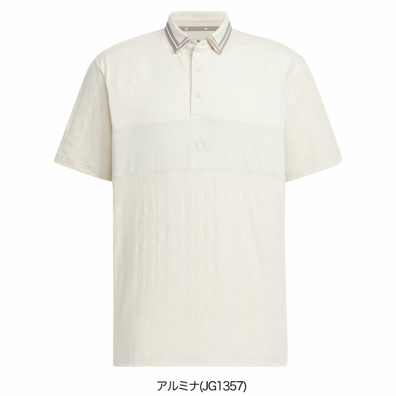 アディダスビヨンドザコースジャガードBOSロゴ半袖シャツKUK57メンズゴルフウェアゴルフ2025春夏モデルadidas日本正規品