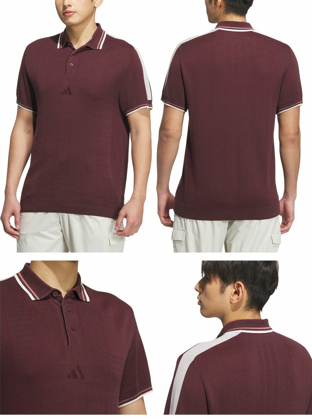 アディダスビヨンドザ コースルーズフィットニット半袖ポロKUK52メンズゴルフウェアゴルフ2025春夏モデルadidas日本正規品