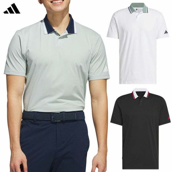 アディダスビヨンドザコースツイストニットツーボタン半袖ポロKPW87メンズゴルフウェアゴルフ2025春夏モデルadidas日本正規品