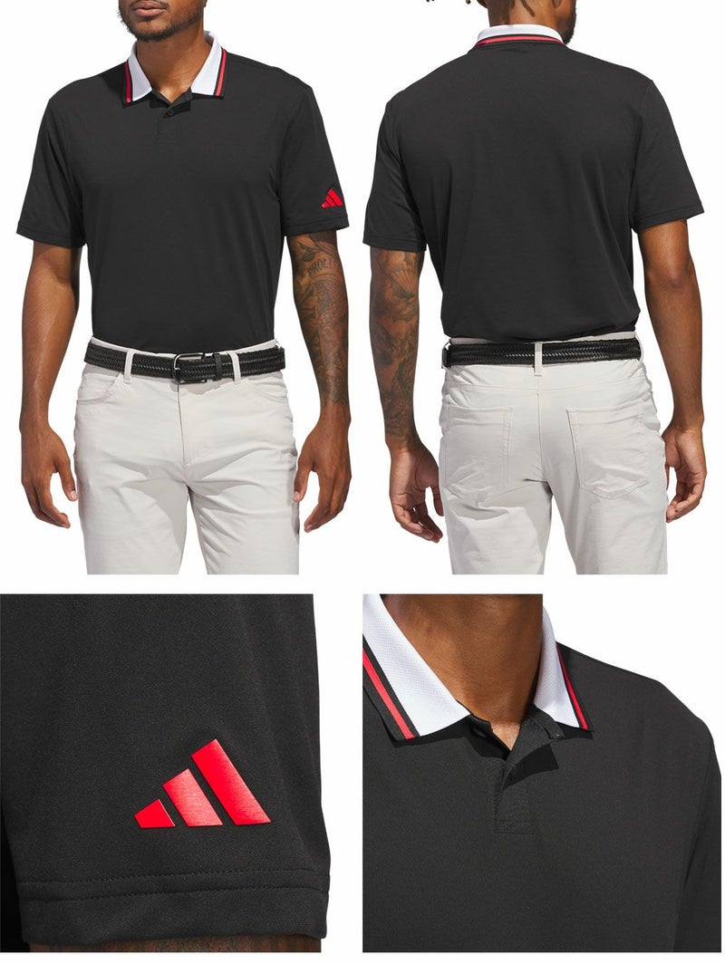 アディダスビヨンドザコースツイストニットツーボタン半袖ポロKPW87メンズゴルフウェアゴルフ2025春夏モデルadidas日本正規品