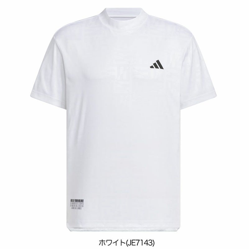 アディダスBOSロゴ柄デボスモックネック半袖シャツKVH25メンズゴルフウェアゴルフ2025春夏モデルadidas日本正規品