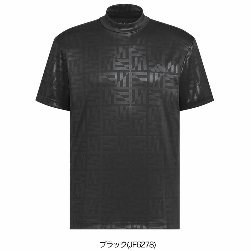 アディダスBOSロゴ柄デボスモックネック半袖シャツKVH25メンズゴルフウェアゴルフ2025春夏モデルadidas日本正規品