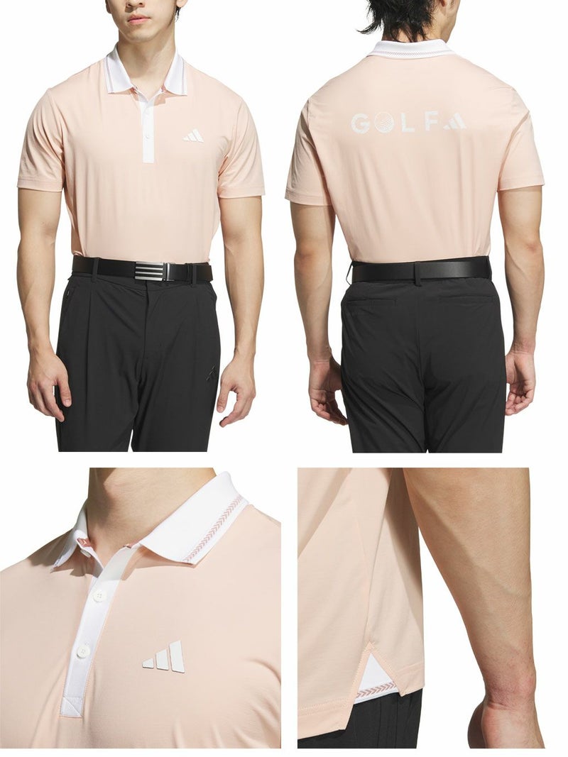 アディダスバックグラフィック半袖ポロKVH32メンズゴルフウェアゴルフ2025春夏モデルadidas日本正規品