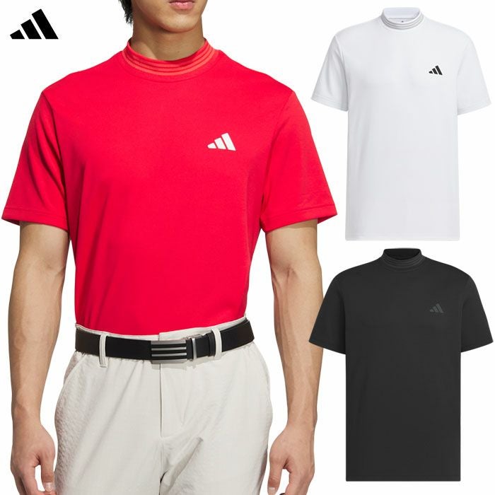 アディダススリーストライプスモックネック半袖シャツKVH10メンズゴルフウェアゴルフ2025春夏モデルadidas日本正規品