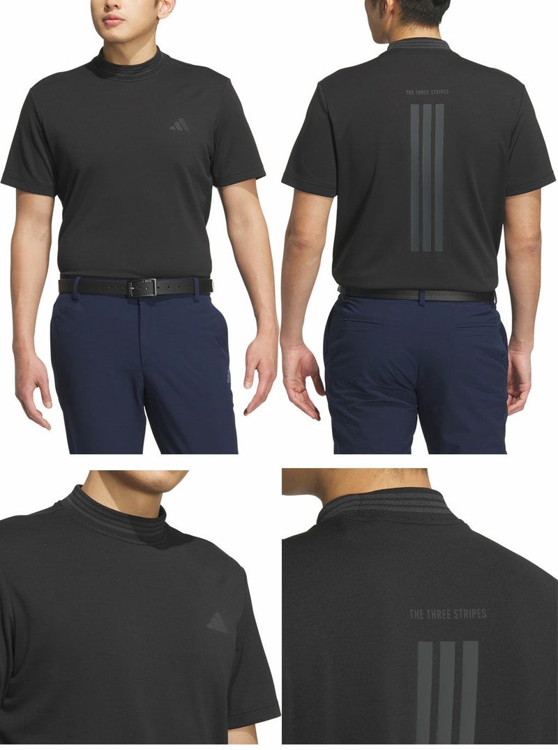 アディダススリーストライプスモックネック半袖シャツKVH10メンズゴルフウェアゴルフ2025春夏モデルadidas日本正規品