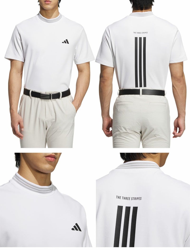 アディダススリーストライプスモックネック半袖シャツKVH10メンズゴルフウェアゴルフ2025春夏モデルadidas日本正規品