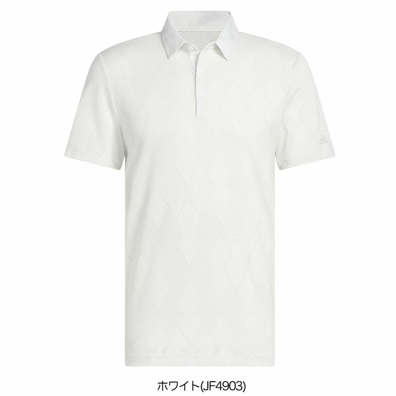 アディダスメッシュアーガイル半袖シャツKUH63メンズゴルフウェアゴルフ2025春夏モデルadidas日本正規品