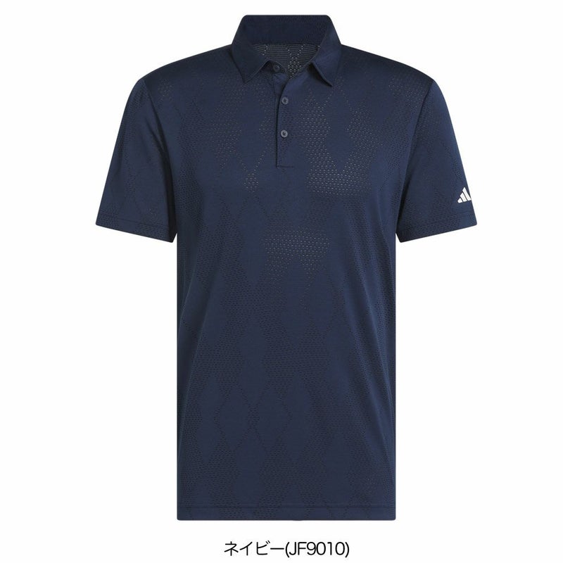 アディダスメッシュアーガイル半袖シャツKUH63メンズゴルフウェアゴルフ2025春夏モデルadidas日本正規品
