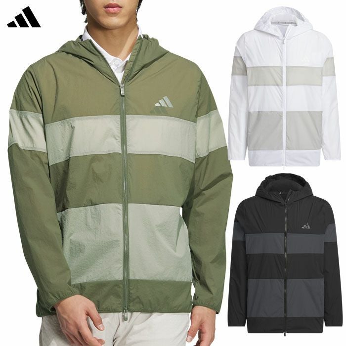 アディダスバックポケット付き軽量撥水フルジップフーディーKVH11メンズゴルフウェアトップス2025春夏モデルadidas日本正規品