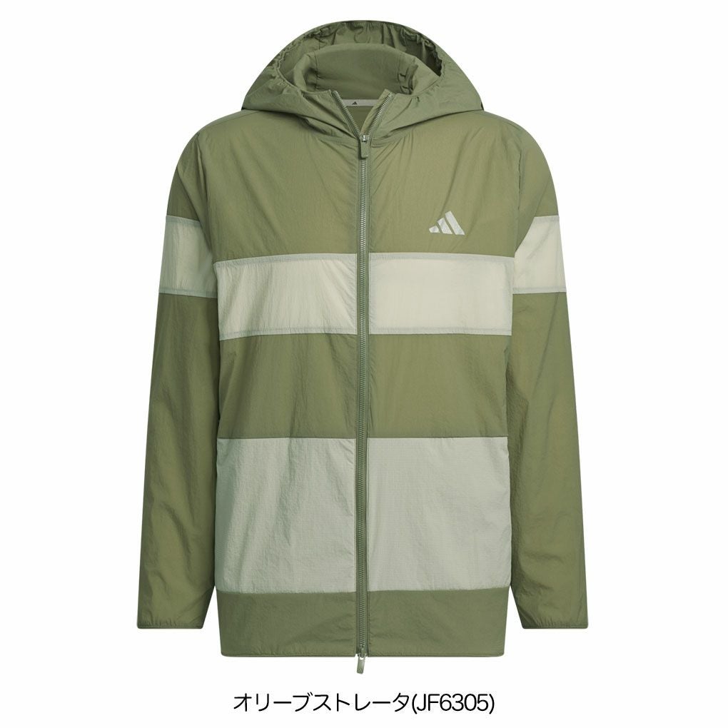アディダスバックポケット付き軽量撥水フルジップフーディーKVH11メンズゴルフウェアトップス2025春夏モデルadidas日本正規品