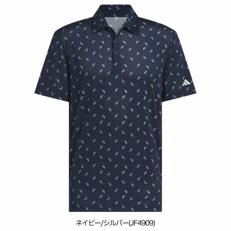 アディダスメッシュ総柄半袖シャツKUH65メンズゴルフウェアゴルフ2025春夏モデルadidas日本正規品