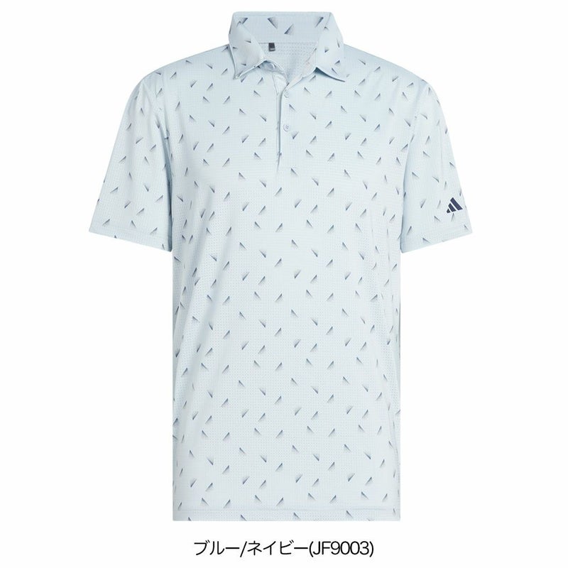 アディダスメッシュ総柄半袖シャツKUH65メンズゴルフウェアゴルフ2025春夏モデルadidas日本正規品