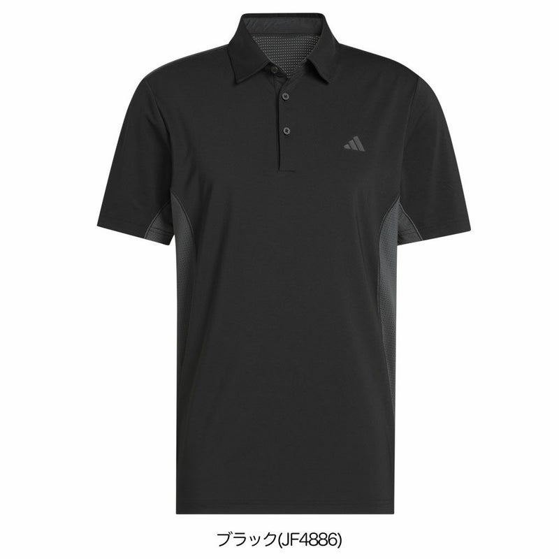 アディダスファブリックミックスバックメッシュ半袖シャツKUH58メンズゴルフウェアゴルフ2025春夏モデルadidas日本正規品