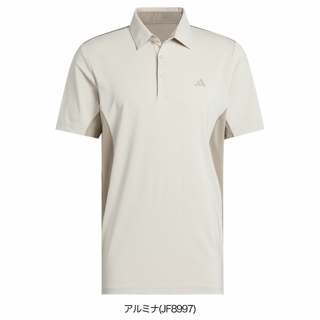 アディダスファブリックミックスバックメッシュ半袖シャツKUH58メンズゴルフウェアゴルフ2025春夏モデルadidas日本正規品